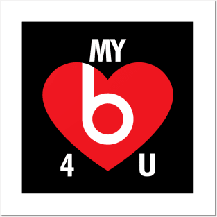 My Heart Beats For You Funny Pickup Line Love Quote Posters and Art